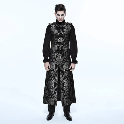 Medieval Retro Men Dust Coat Medium Style Steam Punk Cosplay