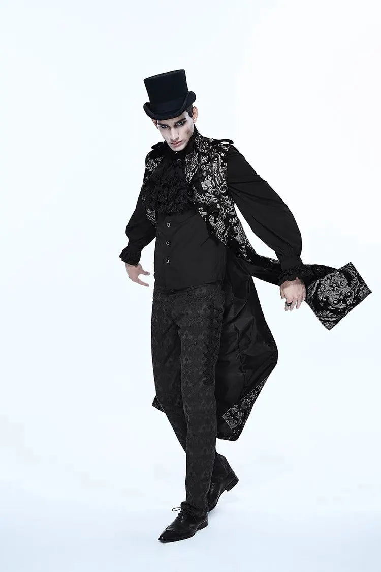 Medieval Retro Men Dust Coat Medium Style Steam Punk Cosplay