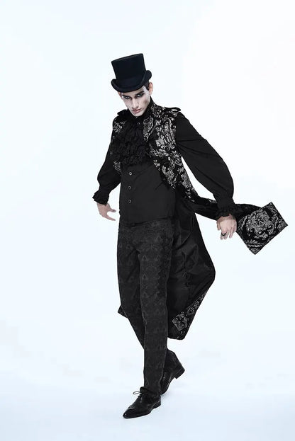 Medieval Retro Men Dust Coat Medium Style Steam Punk Cosplay
